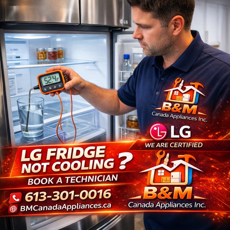 lg fridge repair ottawa technician diagnosing lg refrigerator not cooling