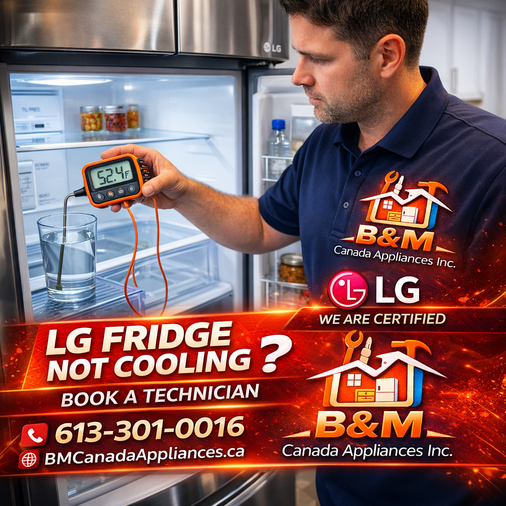 lg fridge repair ottawa technician diagnosing lg refrigerator not cooling