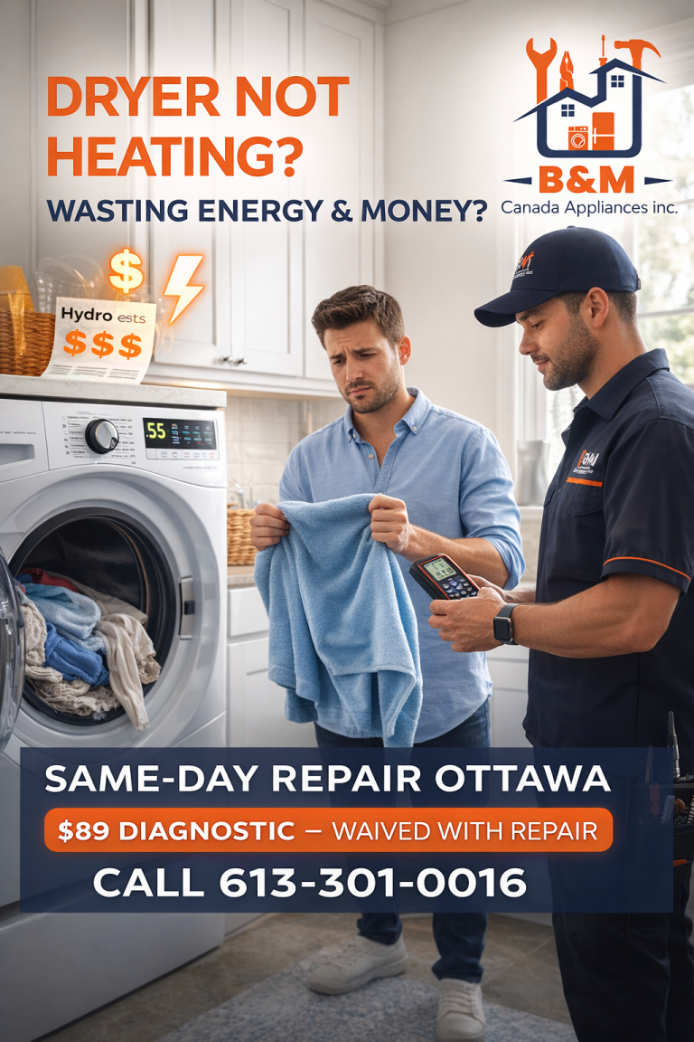 dryer not heating ottawa technician diagnosing dryer no heat problem