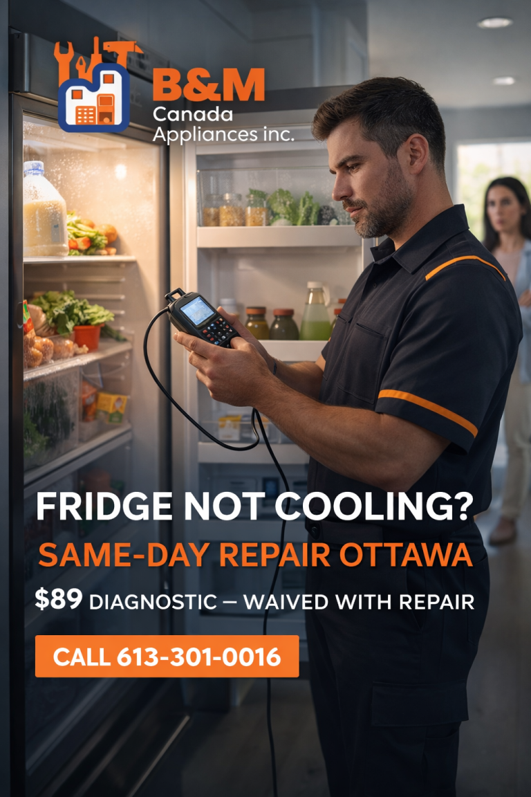fridge not cooling ottawa technician diagnosing refrigerator temperature issue